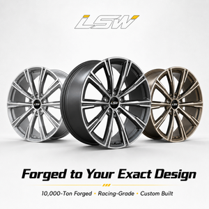 ล้อฟอร์จ LS8184 5x114.3 5x120 ขนาด 18 19 20 นิ้ว มีสินค้าในสต็อก พร้อมจัดส่ง สไตล์รถแข่ง สีเทากันเมทัล ขอบขัดเงา - Product Image 5