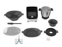 Nuevo modelo, pantalla de 7 pulgadas, función Wifi, Robot de cocina, máquina de cocina, rebanadora de cocina térmica, trituradora de procesador de alimentos multifuncional