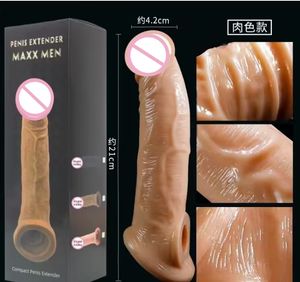 ソフトペニス拡大袖コックリング遅延射精強く拡大エクステンダーディックカバー大人の男性用おもちゃ - Product Image 4