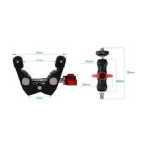 YEAH Portable Durable en aluminium Type de pois Mini 1/4 ''pince à tête sphérique pour moniteur de caméra DSLR Microphone à lumière LED