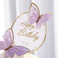 10 décorations de gâteau papillon dorées roses estampées pour mariage, anniversaire, fête, dessert, princesse, fille
