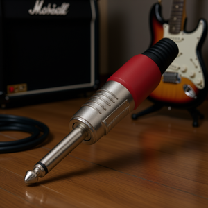 Conector Mono Jack de 6.3mm Rojo para Cables de Instrumentos - Product Image 3