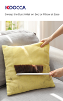Brosse à poussière pour lit KOOCCA avec manche en plastique, balai pour lit, brosse à poussière pour sol, brosse à poussière pour canapé, tapis, table