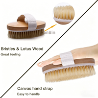 Brosse de bain exfoliante pour le corps avec logo personnalisé, poils naturels, élimine les peaux mortes, traitement de la cellulite, drainage lymphatique