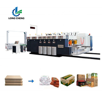 Nouvelle machine de fabrication de carton ondulé entièrement automatique, machine d'impression flexographique 2-4 couleurs, machine de découpe et de rainurage