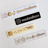 Plaque d'icône de médias sociaux en acrylique personnalisée-Facebook Instagram TikTok Logo pour Salon Business Shop Travel Agency Display Accessories