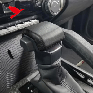 LHD อุปกรณ์ตกแต่งภายใน<span class=keywords><strong>รถ</strong></span>ยนต์สำหรับ Toyota Tacoma 2024 2025<span class=keywords><strong>คอนโซล</strong></span>กลางฝาครอบทับตัด ABS <span class=keywords><strong>ลายไม้</strong></span>สีดำ1ชุด - Product Image 5