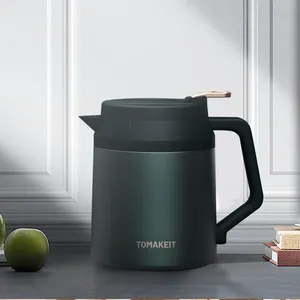 Aanpasbare Thee Compartiment Rvs Vacuüm Fles Thermos Pot Dubbele Wand Thermos Kan Koffiepot Voor Luchtvaartmaatschappij Hotel Coffe