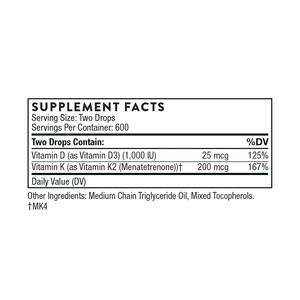 Gouttes liquides de vitamine D3 K2 30 ml, soutien immunitaire, absorption du calcium, complément alimentaire pour adultes - Product Image 2