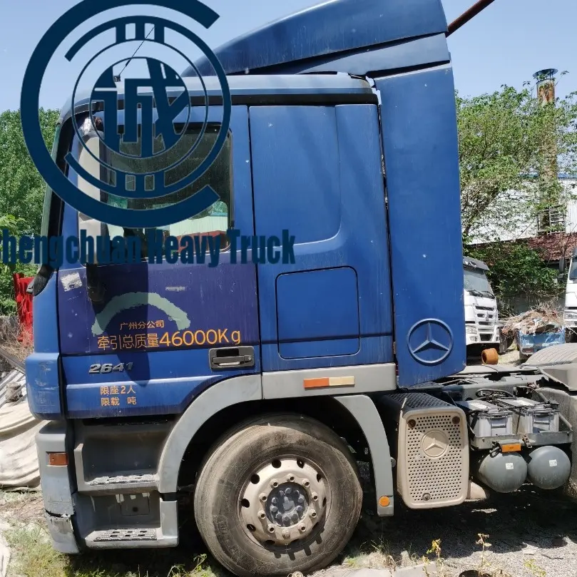 Iyi durumda kullanılan Mercedes benz Actros 2641 römork kafa kargo kamyonları 10 Wheeler 6x4 kamyon kafa 2013 satış