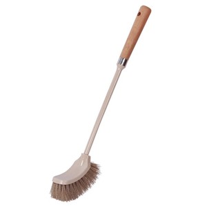 Cepillo de limpieza para inodoro de fibra de coco natural y ecológica con mango largo de haya - Product Image 1