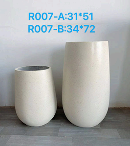 Personalización al por mayor de macetas grandes blancas atmosféricas de alta gama de China, macetas de hormigón de vivero de <span class=keywords><strong>barro</strong></span> de magnesio - Product Image 4