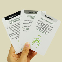 Jeu de cartes d'affirmation personnalisé avec boîte de rangement et support en bois - Jeu familial durable et écologique - Vente en gros