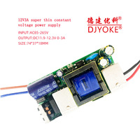 Adaptor Saklar Sentuh Cermin Pintar Tunggal Super Tipis DC 12V 3A 36W Modul Catu Daya Switching Papan PCB Open Frame Model SMPS