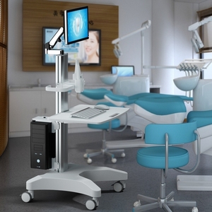 PM-OC-1T 현대 모바일 간호 카트 의료 모니터 카트 SPCC 소재 치과 트롤리 - Product Image 2