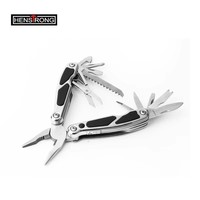 Pince multifonction industrielle Henstrong 11-en-1 en acier inoxydable, couteau de poche pliant, ciseaux, scie, tournevis, camping, OEM