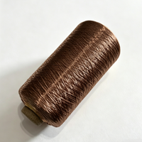 Benang Bordir Polyester Mercerized Seri Brown 300D FDY 100%  Tahan Lama Ramah Lingkungan Untuk Menjahit & Merajut Gulungan Besar