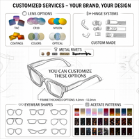 Lunettes de soleil aviateur rondes surdimensionnées vintage tendance de luxe, design triple pont, protection UV400, monture en acétate transparent coloré