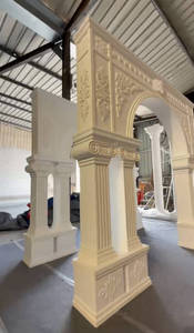 Decorazioni in Legno per Matrimoni, Accessori Creativi per Sale da Banchetto, Arco in Legno Stile Castello Antico - Product Image 3