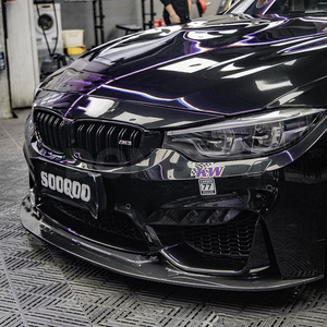 Splitter Anteriore in Fibra di Carbonio Prepreg Stile GT4 per <span class=keywords><strong>BMW</strong></span> M3 F80 M4 F82 F83 2014-2020, Modellato in Autoclave - Product Image 1