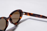 Lunettes de soleil Mazzucchelli œil de chat en écaille de tortue, monture en acétate, ovale épais, havana, lunettes de soleil en écaille de tortue Mazzucchelli