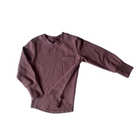 Kaos Bayi Grosir Custom, Lengan Panjang Polos, Kerah Melengkung, Saku, Model Pullover