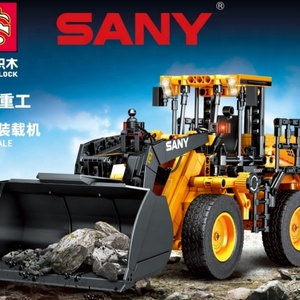 New Sembo 712016 Building Blocks 1:26 Engineering Vehicles Sany Heavy Industry SW966K Wheel Loader Bricks <b>Boys</b> Building <b>Toys</b> - Product Image 2