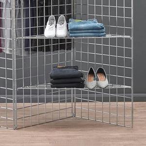 Estante Triangular Cromado de Zinc para Panel de Rejilla, Estantes de Exhibición de Altura Ajustable de Primera Calidad para Uso en Interiores y Exteriores - Product Image 3