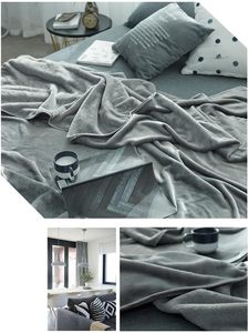 <b>Super</b> <b>Soft</b> Knitted Microfiber Flannel Fleece Blanket <b>Throw</b> Wholesale Customizable Four Seasons Home Use European American Style - Product Image 5