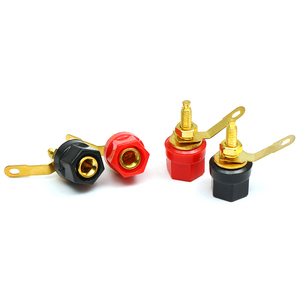 Full Custom OEM Free Sample Manufacturers Wholesale ABS Shell <strong>Audio</strong> Power Amplifier Terminal Copper Gold-plated Speaker Terminal