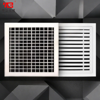 24x24 Grilles et registres de grille de diffuseur d'air en plastique ABS pour plafond carré CVC pour couvercles de ventilation de climatisation