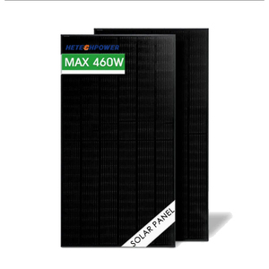 Panneau solaire HETECH tout noir 445w-470w, cellules solaires demi-coupées avec garantie de protection de 15 ans et certification CE - Product Image 1