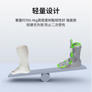 Soporte de Tobillo Médico J A Te-037, Carcasa de Resina Gris con Correas de Nailon para Rehabilitación Postoperatoria - Product Image 3