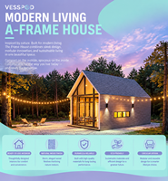 Villa de luxe moderne en acier préfabriqué modulaire, installation rapide, durable, imperméable, idéale pour les centres de villégiature et les retraites en camping