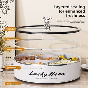 <span class=keywords><strong>Caja</strong></span> de Almacenamiento de Plástico Apilable de Alta Gama para Frutos Secos, Dulces y Aperitivos, con Tapa Transparente para la Sala de Estar - Product Image 3