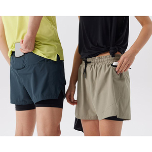 Pantalones Cortos Negros Baratos para Hombre, 100% Poliéster, con Bolsillos Laterales sin Cremallera, Logotipo Personalizado - Product Image 2