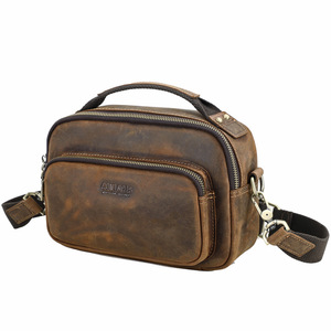 Sac messager vintage Contacts 2025 en cuir véritable Crazy Horse, motif lettres, étanche, bandoulière unique, hiver - Product Image 6