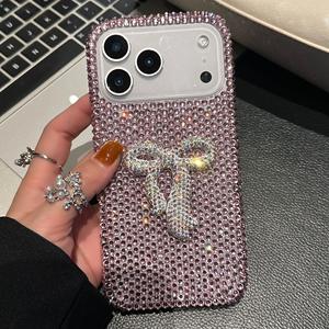 Custodia Protettiva Lussuosa XP1080 con Fiocco Interamente Tempestato di Diamanti per iPhone <span class=keywords><strong>11</strong></span>, <span class=keywords><strong>Apple</strong></span> 17 <span class=keywords><strong>Pro</strong></span> Max, 13, 12, Nuovo Modello da Donna 16 - Product Image 2