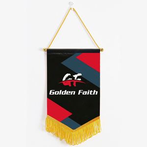 Banderines deportivos personalizados, banderín colgante personalizado <span class=keywords><strong>de</strong></span> doble cara, Bandera <span class=keywords><strong>de</strong></span> Club <span class=keywords><strong>de</strong></span> fútbol - Product Image 1