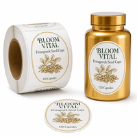 Etiquetas Adhesivas de Vinilo Impresas Personalizadas, Resistentes a los Arañazos, con Protección UV, con Corte de Forma Personalizada para Botellas de Suplementos
