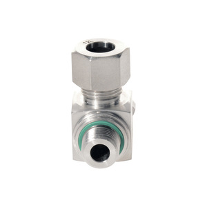 Raccord coudé en acier inoxydable ROKE 316 DIN2353, connecteur hydraulique à filetage à olive - Product Image 3