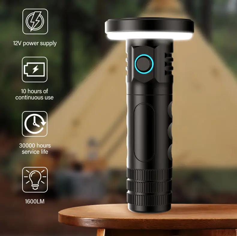 High Power Camp Waterproof Flash Light Set Powerful USB Rechargeable Zoomable Flashlights Camping outdoor flashlights torches