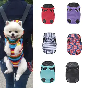 Fashion Pet Carrier Adjustable Dog Backpack Kangaroo Breathable Front Puppy Bag Dog Carrying Travel Leg Out Carrier For Cat