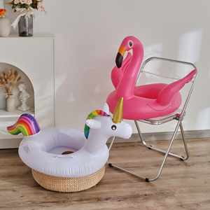 Siège de bain gonflable en PVC épaissi Flamingo Unicorn <span class=keywords><strong>pour</strong></span> bébés et enfants, forme originale - Product Image 3
