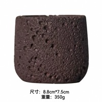 Diffuseur de parfum artisanal en forme de tasse à bougie, pierre sans flamme, récipient coloré en béton pour bougie