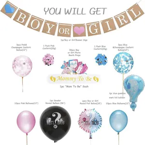 Decoración de cumpleaños para Baby Boy y Girl, suministros de fiesta para el género