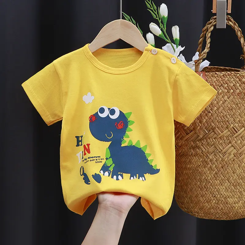 New pure cotton children's clothing wholesale summer boys and girls cartoon compassionate children t-shirts