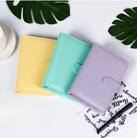 Carnet à spirales en cuir PU A6, couleur macaron, journal à feuilles mobiles, planificateur à 6 anneaux, agenda rechargeable, bloc-notes