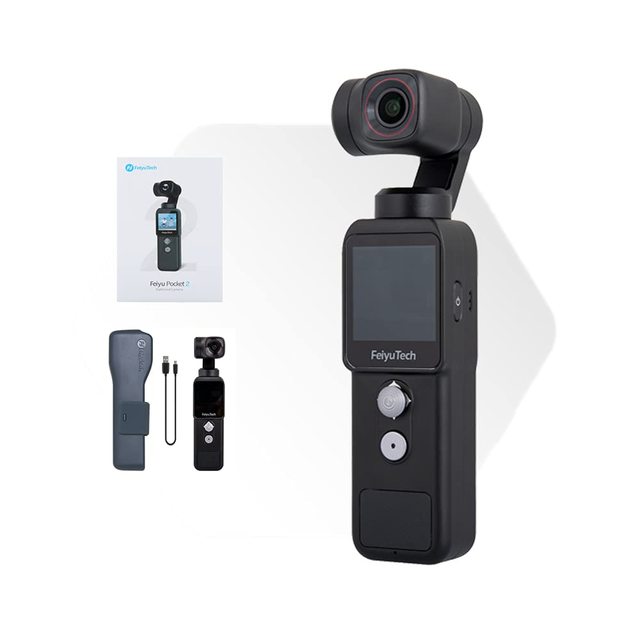 Hot Sale Feiyu Pocket-2 Action Camera 4K 60FPS 3-axis Gimbal Stabilizer Smart Tracking 130° Wide Angle for Travel Vlog Videos