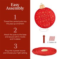 Nouvelles Boules Géantes Lumineuses LED Créatives (2 pièces) pour Extérieur – Ornement Lumineux Pliable pour Centres Commerciaux et Usines – Idéal Noël